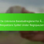 De Uskrevne Baseballreglene For Å Respektere Spillet Under Regnpauser