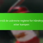 Forstå de uskrevne reglene for håndtrykk etter kampen