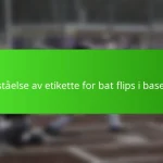 Forståelse av etikette for bat flips i baseball