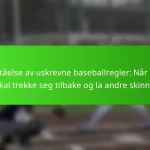 Forståelse av uskrevne baseballregler: Når man skal trekke seg tilbake og la andre skinne