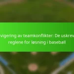 Navigering av teamkonflikter: De uskrevne reglene for løsning i baseball