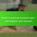 Rollen til uskrevne baseballregler i interaksjoner etter kampen