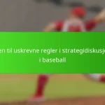 Rollen til uskrevne regler i strategidiskusjoner i baseball