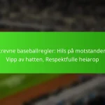 Uskrevne baseballregler: Hils på motstanderne, Vipp av hatten, Respektfulle heiarop
